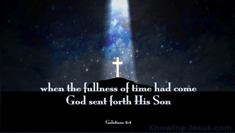 Galatians 4:4 God Sent Forth His Son (blue)